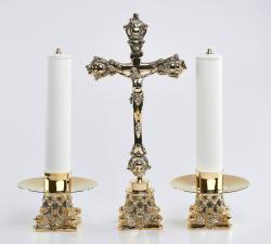 �wiecznik ze �wiec� 2 szt