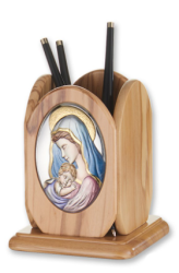 Stojak na d�ugopisy z drewna oliwnego