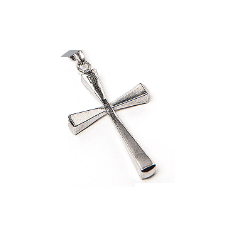 Srebrny krzy� z naszyjnikiem